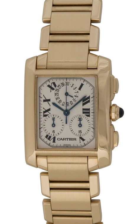 cartier tank francaise watches|cartier tank francaise chronograph gold.